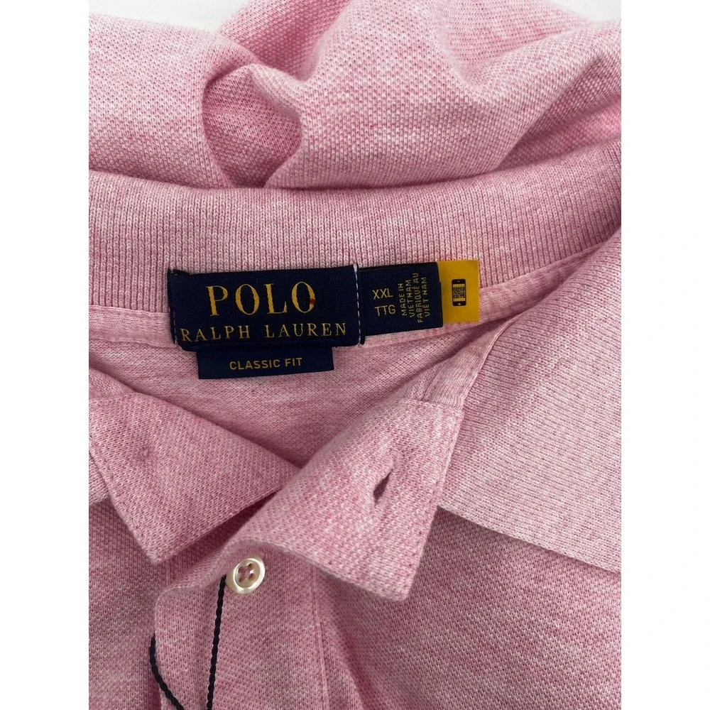 Polo Ralph Lauren Polo Mens XXL Polo Shirt Short Sleeve Pink 100% Cotton‎